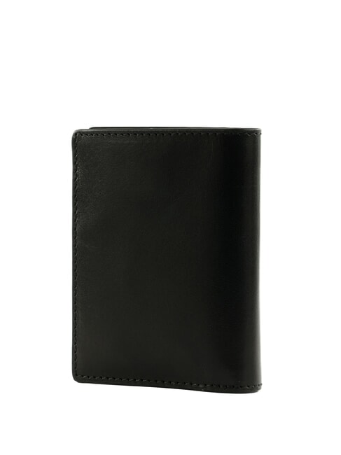 FILIPPO Porte-cartes vertical en cuir ruthénium noir / noir mat - Portefeuilles Homme