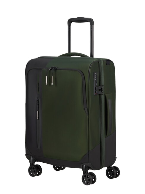 BIZ2GO TRVL Valise &agrave; roulettes avec poche pour ordinateur portable 15,6" vert terre - Valises cabine