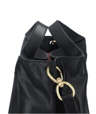 THE BRIDGE ELISABETTA Sac en cuir avec bandouli&egrave;re black Gold - Sacs pour Femme - 4