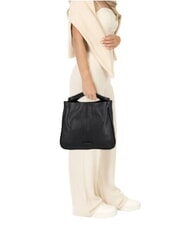 THE BRIDGE ELISABETTA Sac en cuir avec bandouli&egrave;re black Gold - Sacs pour Femme - 6