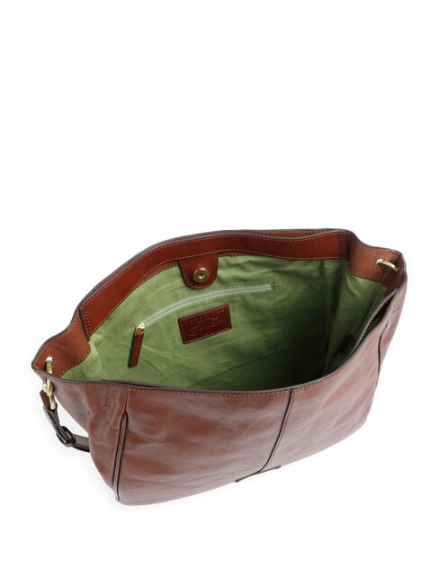 ELISABETTA Sac en cuir avec bandouli&egrave;re MARRON - Sacs pour Femme