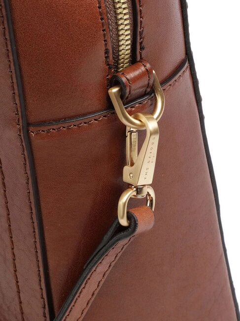 FIONA Mallette en cuir pour ordinateur portable 14" MARRON - Porte Documents Travail