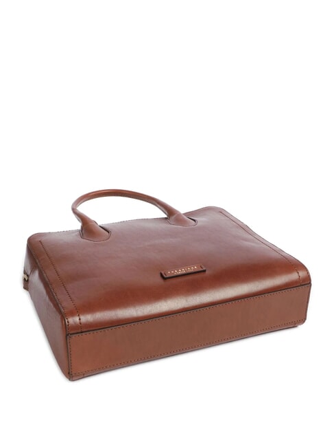 FIONA Mallette en cuir pour ordinateur portable 14" MARRON - Porte Documents Travail