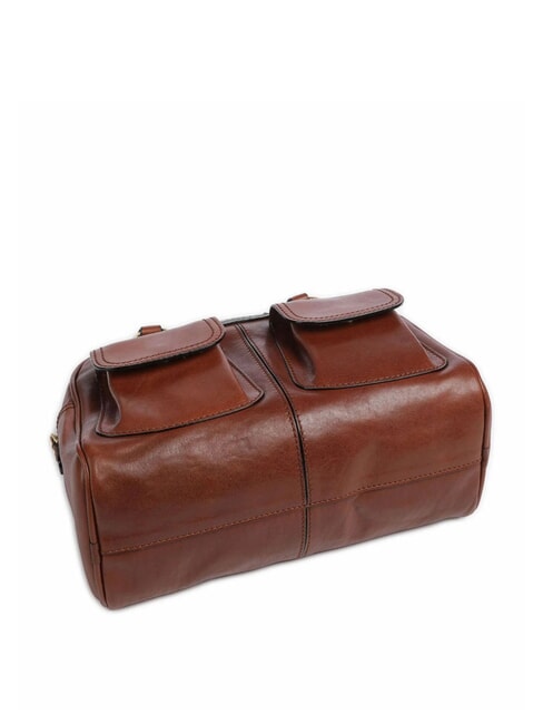 FLORA Sac cartable en cuir avec poches MARRON - Sacs pour Femme