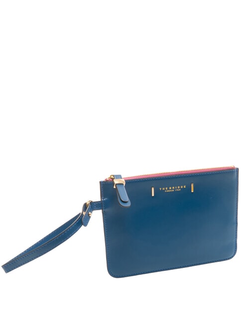 CHIARA Pochette en cuir jean court or - Sacs pour Femme