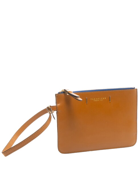 CHIARA Pochette en cuir Cognac / or - Sacs pour Femme