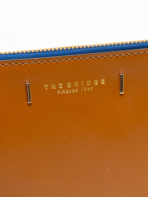 CHIARA Pochette en cuir Cognac / or - Sacs pour Femme