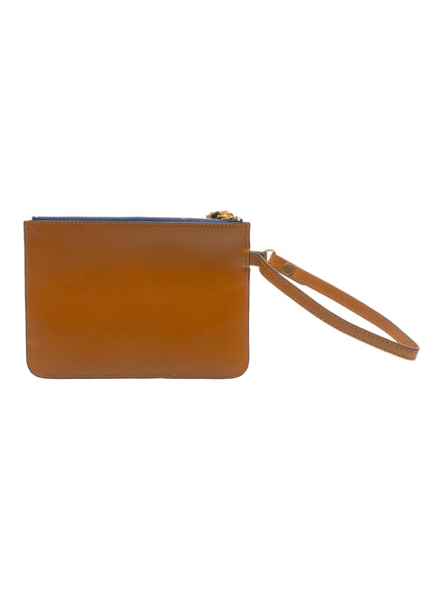 CHIARA Pochette en cuir Cognac / or - Sacs pour Femme