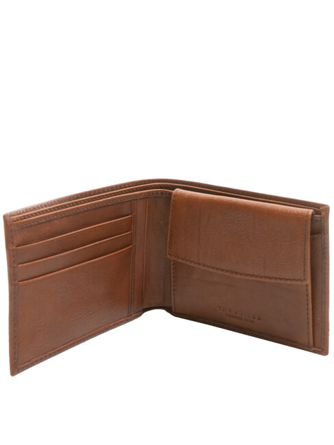 CESARE  Portefeuille en cuir Marron / Palladium - Portefeuilles Homme