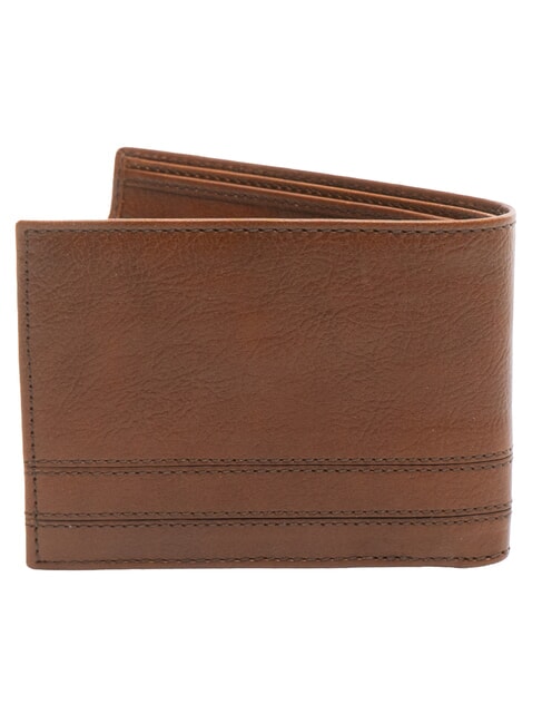 CESARE  Portefeuille en cuir Marron / Palladium - Portefeuilles Homme