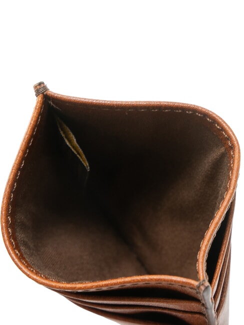 CESARE Porte-cartes plat en cuir Marron / Palladium - Portefeuilles Homme