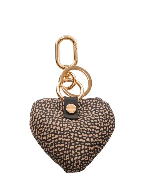 KEYRING Cuore Porte-clés avec breloque OP / NATUREL / NOIR - Porte-clés