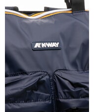 KWAY NOAM Sac &agrave; dos / sac de courses en nylon profondeur bleue - Sacs pour Femme - 3