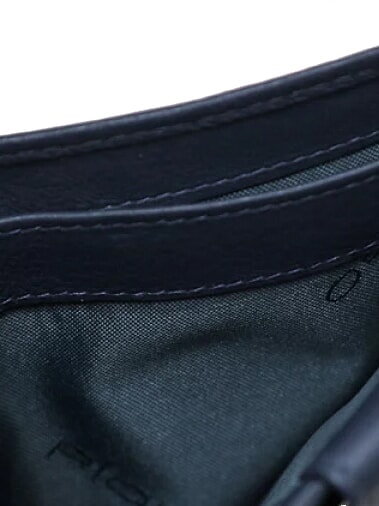 AKRON Portefeuille en cuir avec porte-monnaie bleu - Portefeuilles Homme