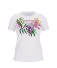 GUESS CN SS LEAF T-shirt à manches courtes blanc pur - T-shirt - 4