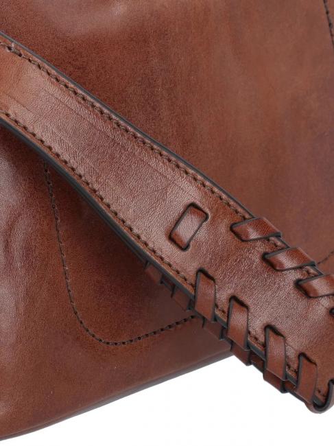 FEBE Beauté en cuir avec des tresses MARRON - Trousses