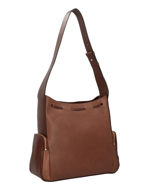 CARLOTTA Sac hobo en cuir avec poches MARRON - Sacs pour Femme