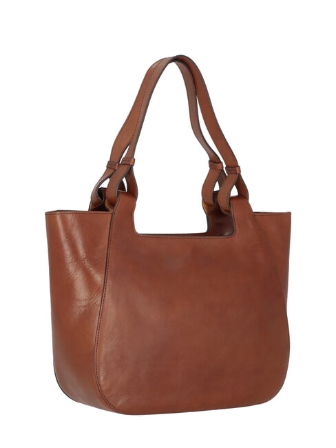 LUCIA Sac shopping en cuir MARRON - Sacs pour Femme
