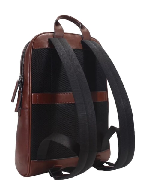 FILIPPO Sac à dos en cuir, support pour ordinateur portable 13" Marron / Ruthénium - Sacs à dos pour ordinateur portable