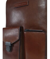 THE BRIDGE FILIPPO Sac à dos en cuir, support pour ordinateur portable 13" Marron / Ruthénium - Sacs à dos pour ordinateur portable - 4
