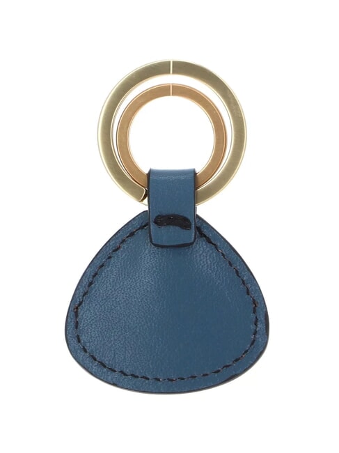 DUCCIO Porte-clés à breloques en cuir ciel avec de l'or - Porte-clés