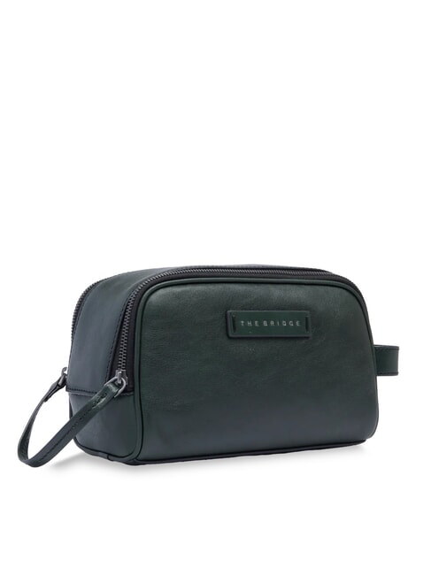 FILIPPO Trousse de beauté en cuir malachite/ornière. sombre - Trousses