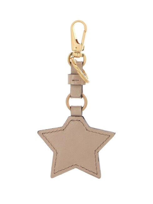 DUCCIO Porte-clés à breloques en cuir beurre ab. or - Porte-clés