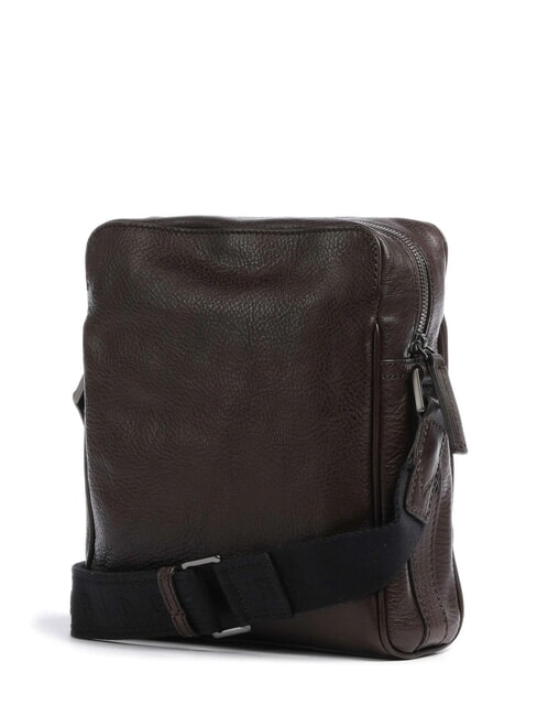 FABIO Sac en cuir châtaigne ruthénium dk - Sacs en Bandoulières pour Homme