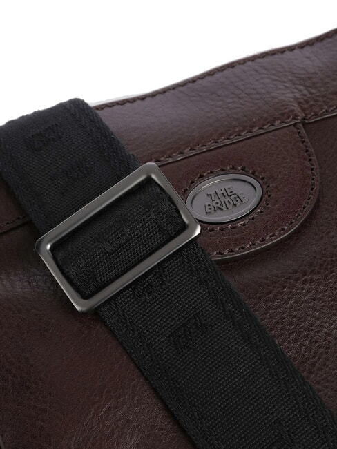 FABIO Sac en cuir châtaigne ruthénium dk - Sacs en Bandoulières pour Homme