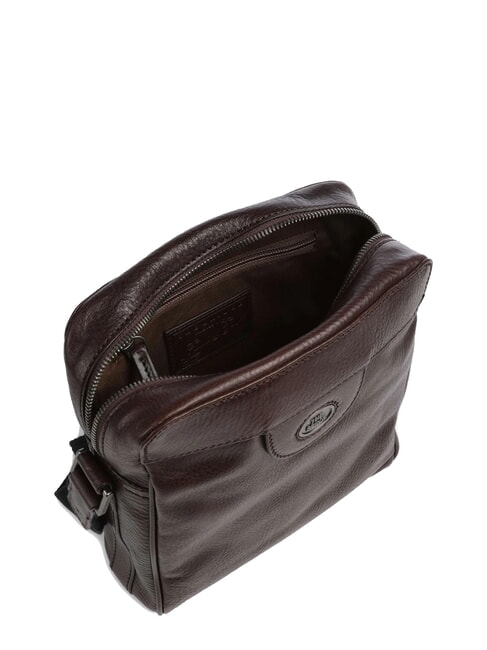 FABIO Sac en cuir châtaigne ruthénium dk - Sacs en Bandoulières pour Homme