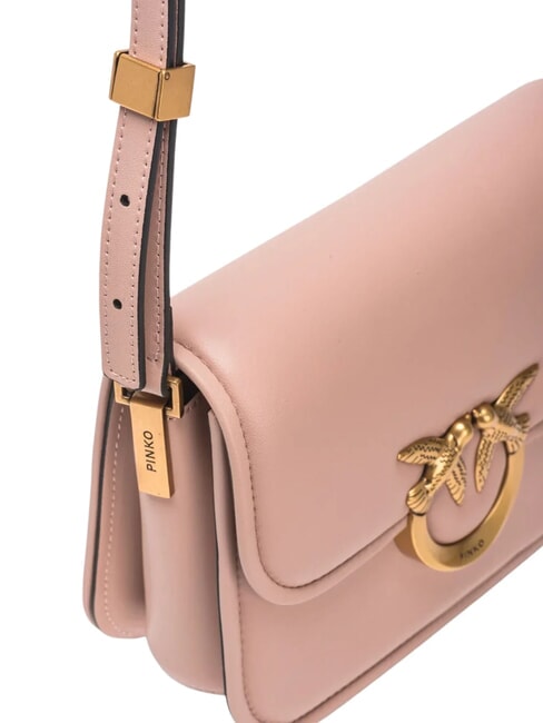 LOVE BOX Mini sac en nappa à rabat poudre-or antique - Sacs pour Femme