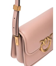 PINKO LOVE BOX Mini sac en nappa à rabat poudre-or antique - Sacs pour Femme - 3