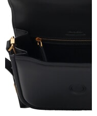 PINKO LOVE BOX Mini sac en nappa à rabat noir-or antique - Sacs pour Femme - 5