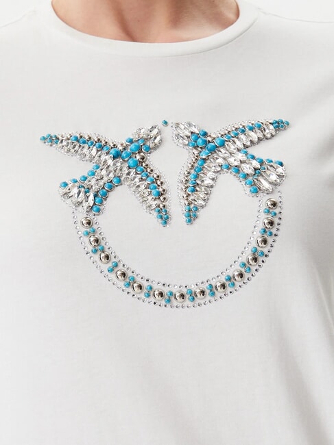 QUENTIN T-shirt avec application de bijoux blanc-blanc comme neige - T-shirt