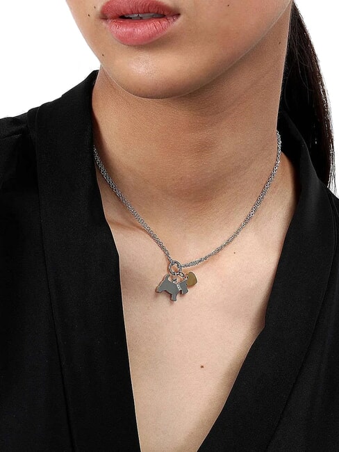 TALISMANI Collier en acier avec cristaux ACIER - Colliers