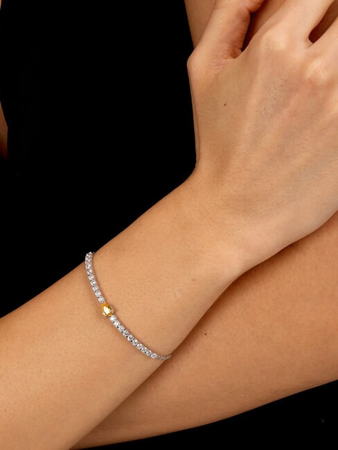 TESORI  Bracelet en argent avec zircone ACIER - Bracelets