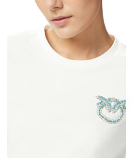 PINKO NAMBRONE  T-shirt en coton blanc-blanc comme neige - T-shirt - 3