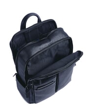 PIQUADRO PAAVO Sac à dos pour ordinateur portable 14", en cuir bleu - Sacs à dos pour ordinateur portable - 4