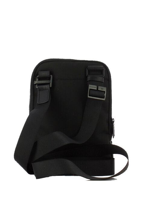 WOODY Sac en cuir et tissu Noir - Sacs en Bandoulières pour Homme