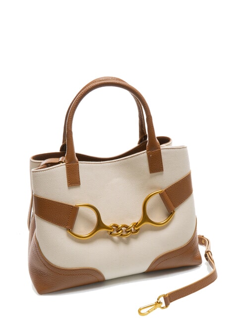 CECILIA Sac à main en toile avec bandoulière CUIR - Sacs pour Femme