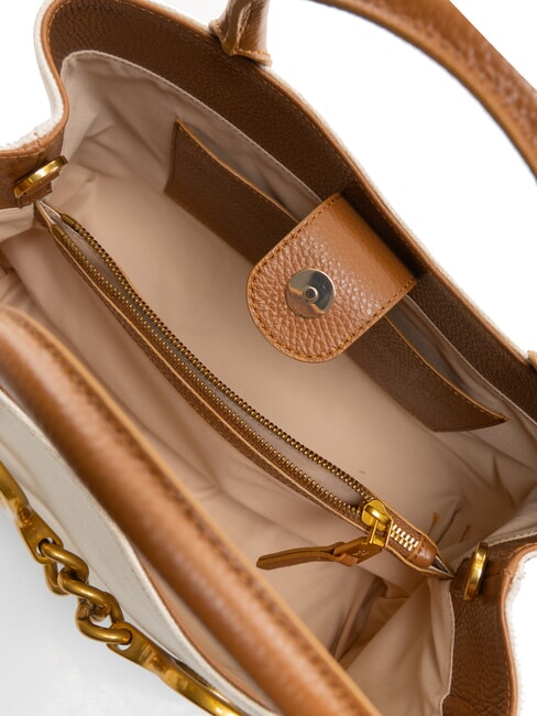 CECILIA Sac à main en toile avec bandoulière CUIR - Sacs pour Femme