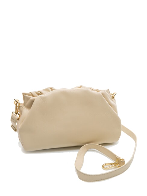 VITTORIA Sac en cuir double fonction de taille moyenne blanc ivoire - Sacs pour Femme