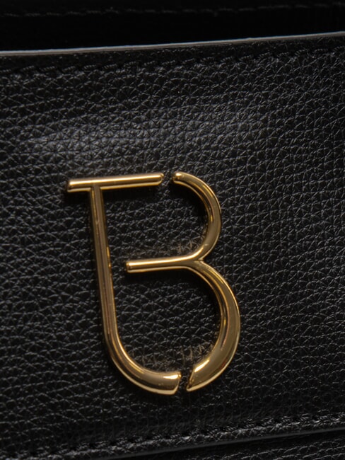 BIANCA Sac à main moyen en cuir Noir - Sacs pour Femme