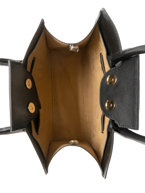 BIANCA Sac à main moyen en cuir Noir - Sacs pour Femme