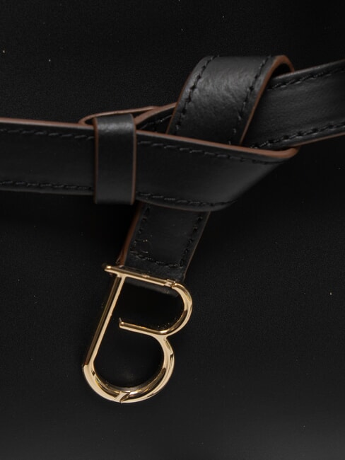 AMELIA Sac à main en cuir avec charme Noir - Sacs pour Femme