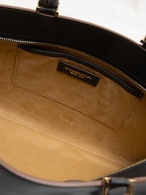 AMELIA Sac à main en cuir avec charme Noir - Sacs pour Femme