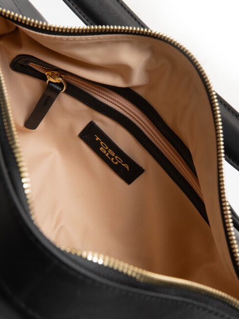 ANGIE Sac à bandoulière en cuir Noir - Sacs pour Femme