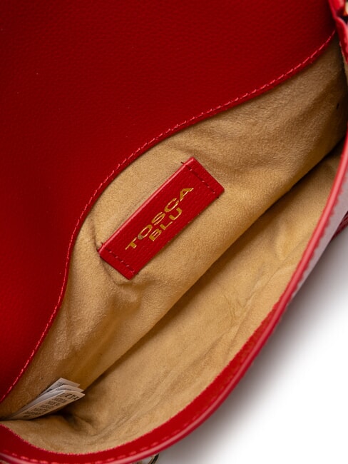 BIANCA Sac bandoulière en cuir avec chaîne CORAL - Sacs pour Femme