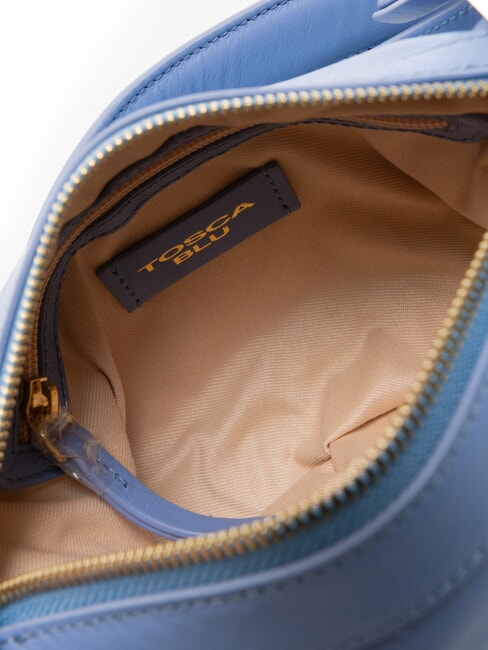 ANGIE Petit sac à bandoulière en cuir bleu - Sacs pour Femme