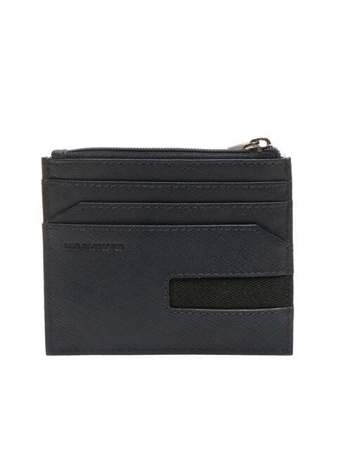 RELYON SLG Porte-cartes plat avec zip bleu - Portefeuilles Homme